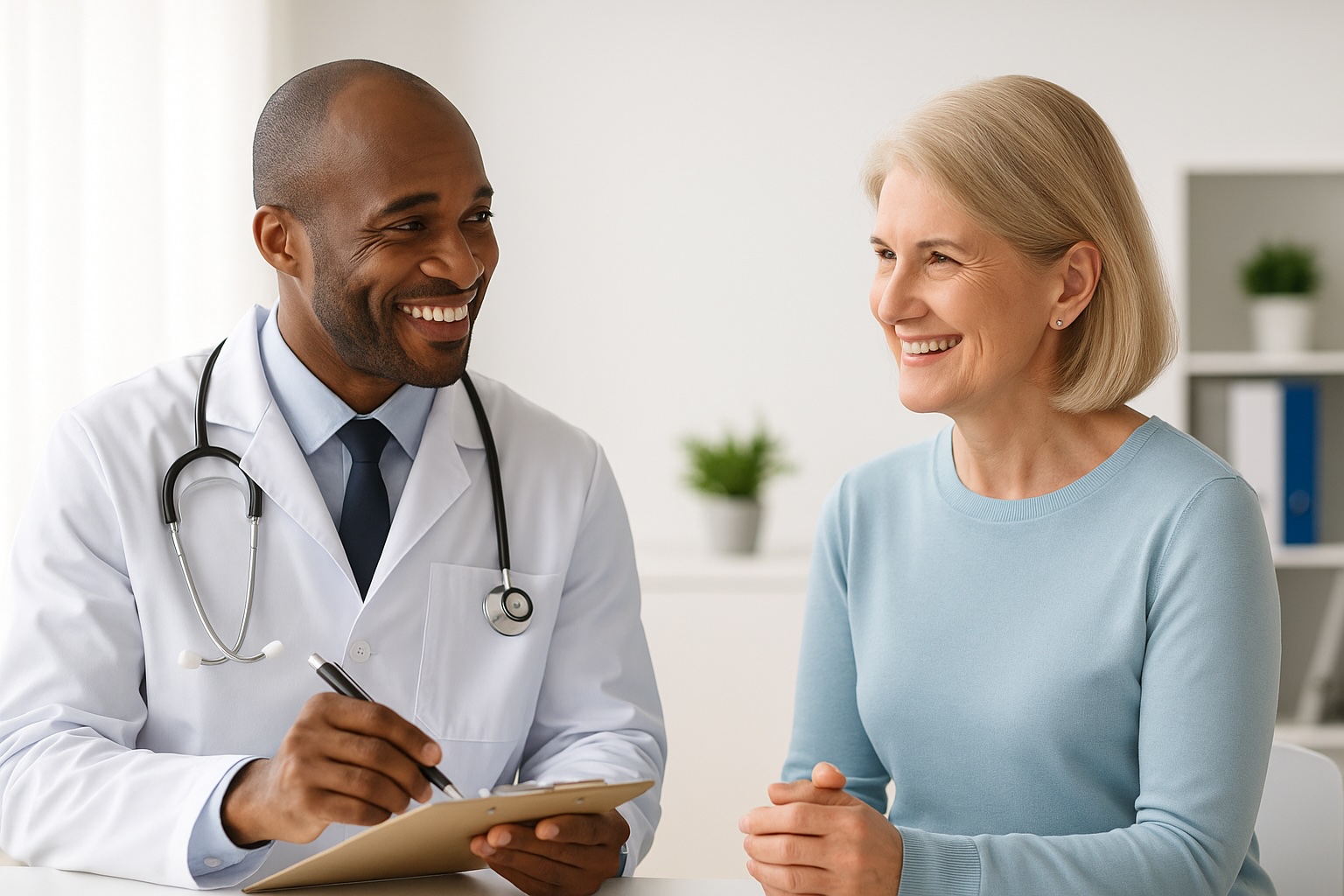 Confident patient-doctor conversation with ClearVisit